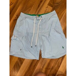 Polo Ralph Lauren Swim Trunks Mens Medium Blue Green Swimwear Shorts bathingsuit